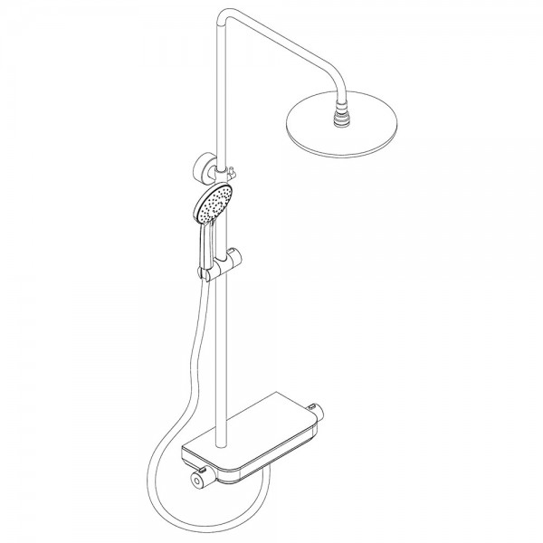 HSK Shower-Set AquaTray RS 200 Thermostat SpeedLine