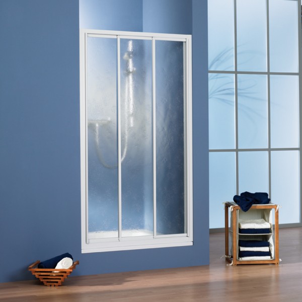 HSK Prima Gleittür 3-teilig Nische Kunstglas SpeedLine Duschkabine