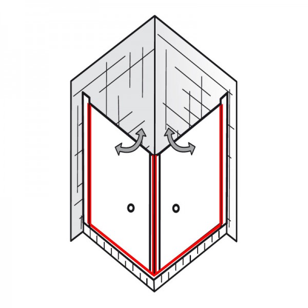 Dichtungssatz für EXKLUSIV– Eckeinstieg, 2-teilig