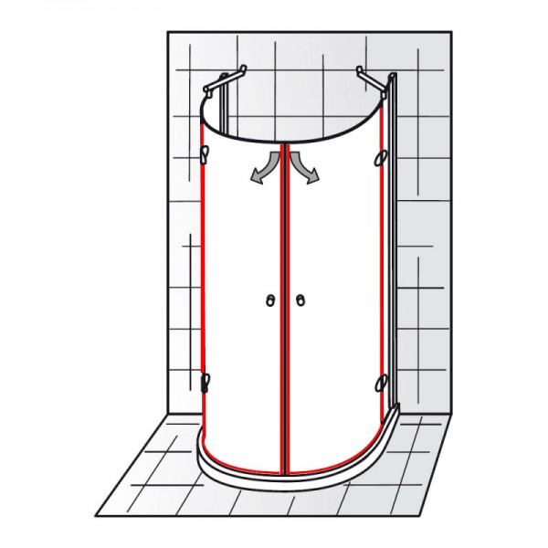 Dichtungssatz für PREMIUM CLASSIC – Runddusche Halbkreis