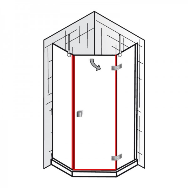 Dichtungssatz für ATELIER – Fünfeckdusche 3-teilig