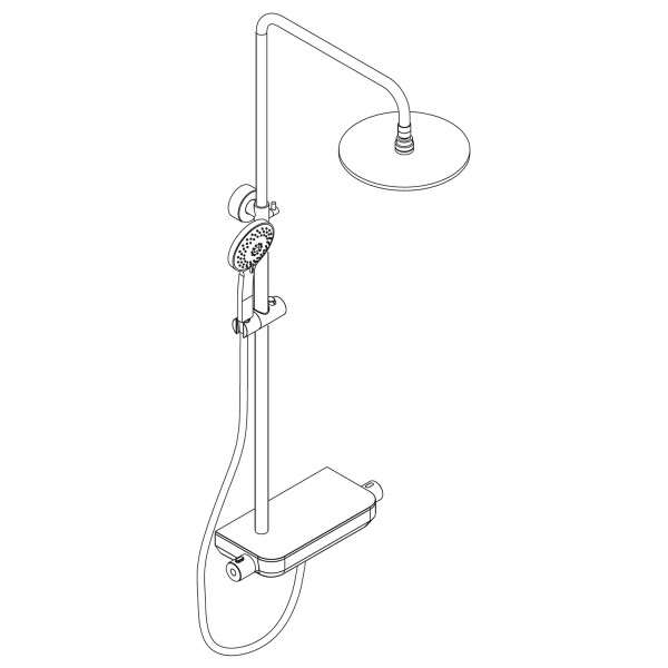 HSK Shower-Set RS 200 AquaTray Thermostat 1006400