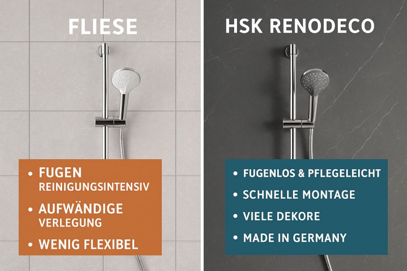 Fliesen vs. Wandverkleidung