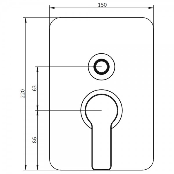 HSK Unterputz-Einhebelmischer mit automatischer Umstellung Softcube