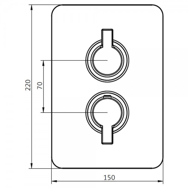 HSK Unterputz-Sicherheitsthermostat - Softcube 1-3 Abgänge