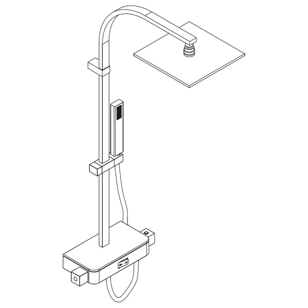 HSK Shower-Set RS 500 AquaSwitch Thermostat 1001940