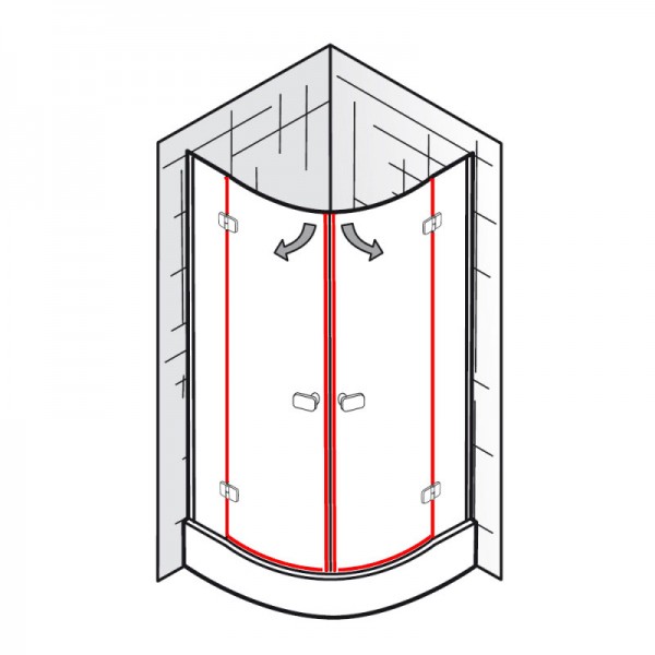 Dichtungssatz für PREMIUM SOFTCUBE - Runddusche 4-teilig