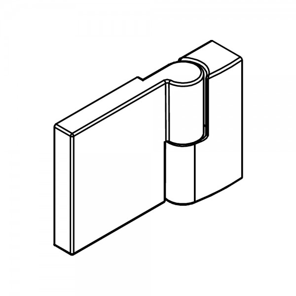 HSK Atelier Pur Scharnier komplett Glas-Wand rechts
