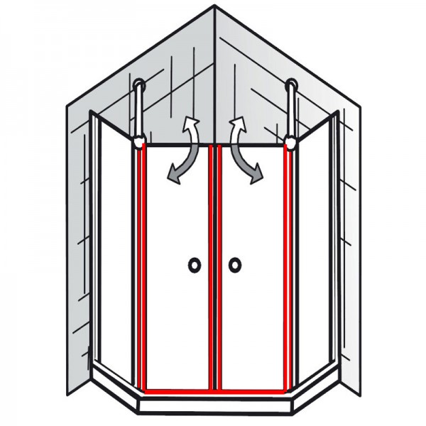 Dichtungssatz für EXKLUSIV– Fünfeckdusche, 4-teilig