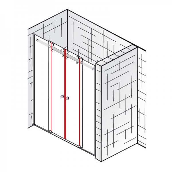 Dichtungssatz für ATELIER PUR – Gleittür Nische 4-teilig